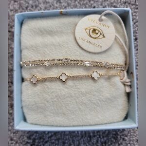 EyeCandy Gold Tone Bracelet set New